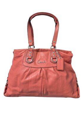 Coach Ashley Leather Carryall Satchel Handbag Purse